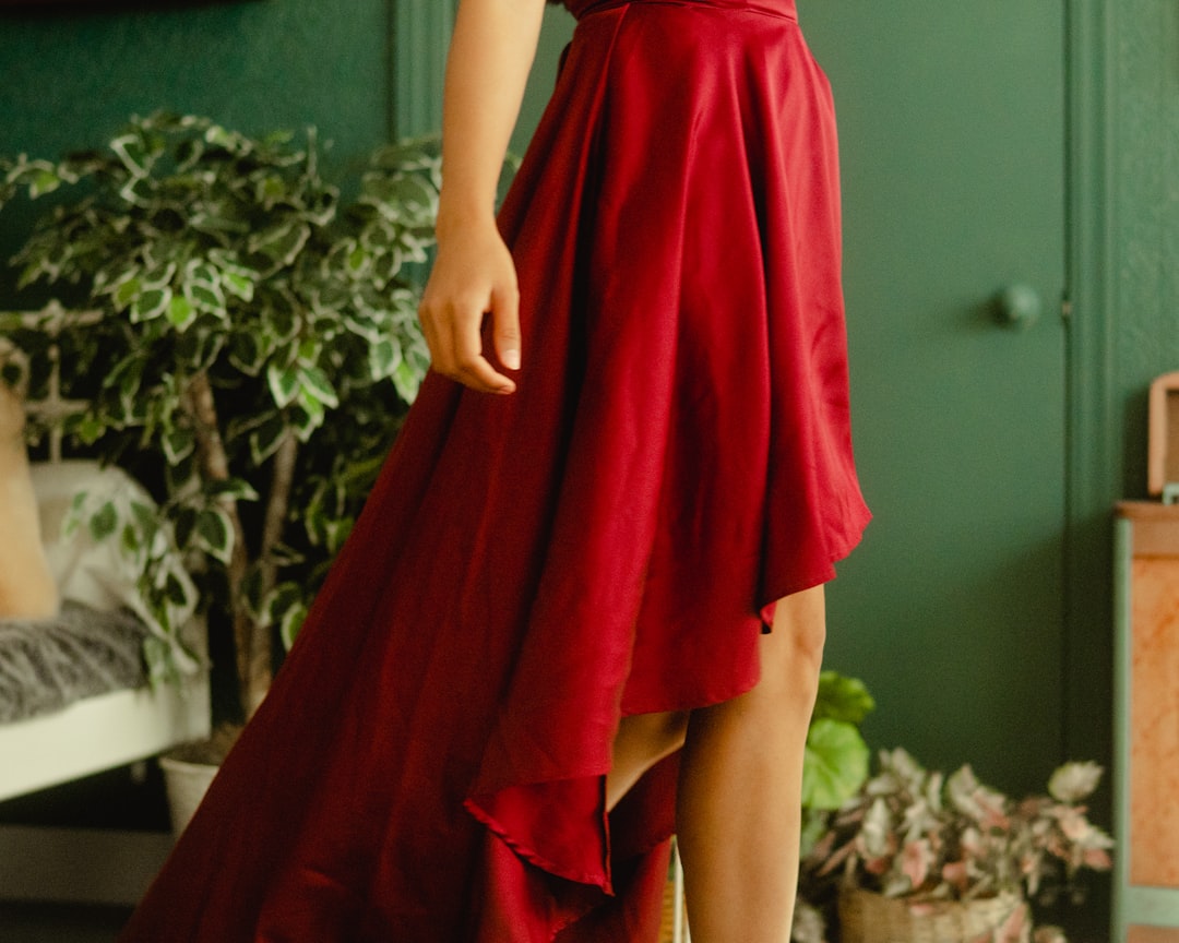 Photo asymmetric skirt